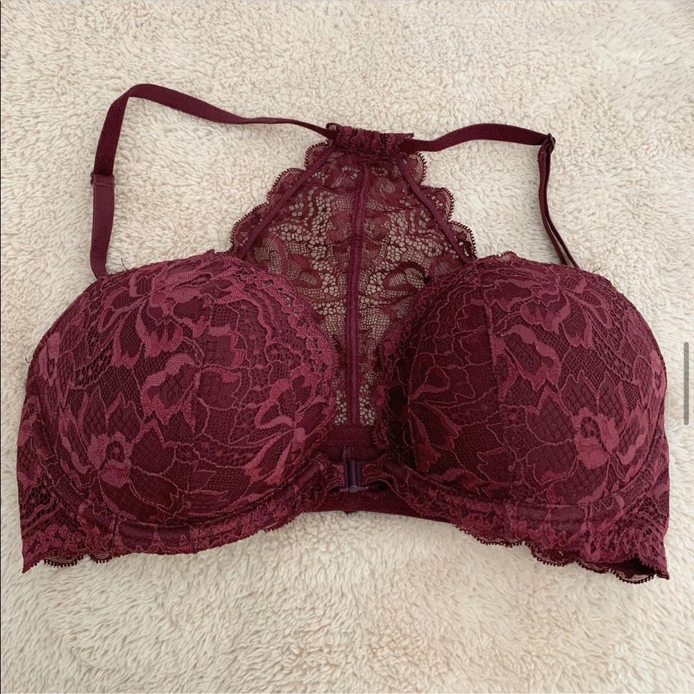 PINK VS maroon bralette